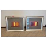 Three Circle & Five Circle Abstract Paintings by Eve Shpritser