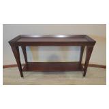 Dark Brown Wooden Buffet Table