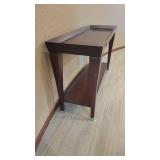 Dark Brown Wooden Buffet Table