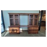 Wooden DARRAN Office Credenza and Hutch W/ Mesh Doors