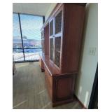 Wooden DARRAN Office Credenza and Hutch W/ Mesh Doors