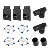 POWERTEC 70201 4-Inch Three-Machine Dust Collection Kit