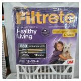 (2x) Filtrete 1550 Allergen Reduction Filter - 16x25x4