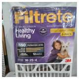 (2x) Filtrete 1550 Allergen Reduction Filter - 16x25x4