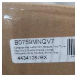 FurHaven Pet Dog Bed Deluxe Orthopedic Faux Fur & Suede L-Shaped Chaise Couch Pet Bed for Dogs & Cats, Stone Gray, Medium