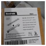 NEODRAIN 32"X 2.75" X 2.75" L*W*H , OD 2" CENTRAL VERTICAL OUTLET STAINLESS STEEL GRATE COVER HEIGHT ADJUSTABLE KIT