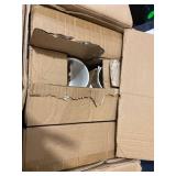 STONE LAIN 16-Piece White Stoneware Plus Lain Jade Dinnerware (Service Set for 4)