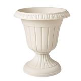 Arcadia Garden Products Traditional 10 in. x 12 in. Beige Plastic Urn