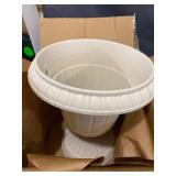 Arcadia Garden Products Traditional 10 in. x 12 in. Beige Plastic Urn