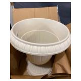 Arcadia Garden Products Traditional 10 in. x 12 in. Beige Plastic Urn