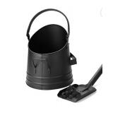 MIND READER BLACK METAL BUCKET AND SHOVEL
