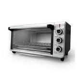 Black+Decker - 8-Slice Extra-Wide Convection Oven - stainless steel