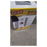 GLAD Stainless Steel Step Trash Can with Clorox Odor Protection of The Lid, Fits Kitchen Pro 13 Gallon Waste Bags