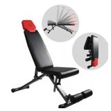 Finer Form 5-in-1 Adjustable Weight Bench Foldable Multi-Purpose Bench for Full Body Workout Incline Decline Bench for Home Gym