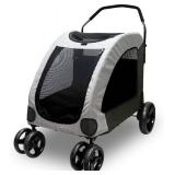 REVERSIBLE PET STROLLER GREY