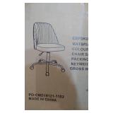 OFFICE CHAIR PINK FABRIC ADJUSTABLE HEIGHT SWIVEL ON CASTERS