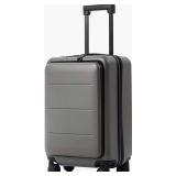 COOLIFE 2-PIECES LUGGAGE TIANIUM GRAY ( MODEL #: LUGGAGE 76 ABS+PC)