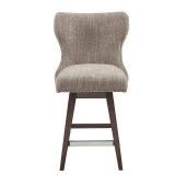 Madison Park Irvine High Wingback Button Tufted Upholstered 27-Inch Swivel Counter Bar Stool with Nailhead Accent 2-Color Option- Retail:$242.54