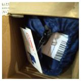 Coleman Oversized Adult Quad Folding Camp Chair with Cooler Pouch, Blue