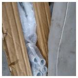 CLOTHES RACK W/ SHELVES HEAVY DUTY METAL GARMENT FOR BEDROOM CLOTHING RACK - WHITE