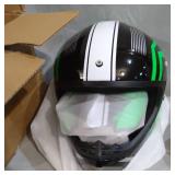 YOUTH OFF ROAD MOTORCYCLE CERTIFIED HELMET, GREEN