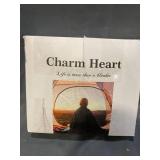 CHARM HEART GREY THROW BLANKET