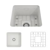 BOCCHI Sotto Undermount Fireclay Single Bowl Kitchen Sink