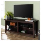 Walker Edison Modern Wood Open Storage TV Stand
