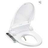 SmartBidet SB-2000 Bidet Seat for Elongated Toilets - Electronic Heated Toilet Seat with Warm Air Dryer and Temperature Controlled Wash Functions (White)
