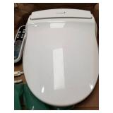 SmartBidet SB-2000 Bidet Seat for Elongated Toilets - Electronic Heated Toilet Seat with Warm Air Dryer and Temperature Controlled Wash Functions (White)