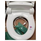 SmartBidet SB-2000 Bidet Seat for Elongated Toilets - Electronic Heated Toilet Seat with Warm Air Dryer and Temperature Controlled Wash Functions (White)