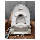 SmartBidet SB-2000 Bidet Seat for Elongated Toilets - Electronic Heated Toilet Seat with Warm Air Dryer and Temperature Controlled Wash Functions (White)