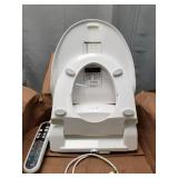 SmartBidet SB-2000 Bidet Seat for Elongated Toilets - Electronic Heated Toilet Seat with Warm Air Dryer and Temperature Controlled Wash Functions (White)