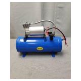 Bestauto 12V Train Horn Air Compressor with Tank 150PSI Air Car Compressor Portable Tire Inflator with 6 Liter Tank 1.6 Gallon for Train Horns Motorhome Tires