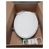 Brondell Swash Ecoseat Non-Electric Bidet Toilet Seat, Fits Elongated Toilets, White - Dual Nozzle System, Ambient Water Temperature - Bidet with Easy Installation