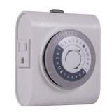 GE 24-Hour Heavy Duty Indoor Plug-In Timer, 2-Outlets, 15075