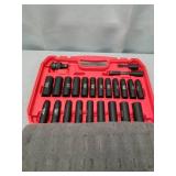 KBOISHA 1/2" Master Drive Impact Socket Set65-Piece 6 Point Socket Set Standard Case Handles Are Broken
