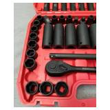 KBOISHA 1/2" Master Drive Impact Socket Set65-Piece 6 Point Socket Set Standard Case Handles Are Broken