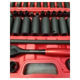 KBOISHA 1/2" Master Drive Impact Socket Set65-Piece 6 Point Socket Set Standard Case Handles Are Broken