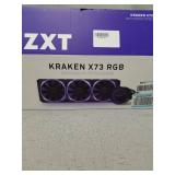 NZXT - Kraken X73 360mm Radiator White RGB All-in-one CPU Liquid Cooling System