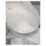 Hibbent Premium Elongated Toilet Seat with Cover(Oval) Quiet Close, One-Click to Quick Release, Easy Installation Never Loosen Hinge, Slow Close Toilet Seat and Cover, Easy Cleaning-White Color