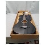JOYMUSIC 6 String 41" Acoustic Guitar Kit,Black,High Gloss (JOY-41C), Right