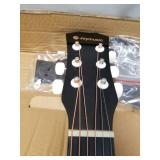 JOYMUSIC 6 String 41" Acoustic Guitar Kit,Black,High Gloss (JOY-41C), Right