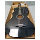 JOYMUSIC 6 String 41" Acoustic Guitar Kit,Black,High Gloss (JOY-41C), Right