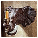 Design Toscano Elephant Sculptural Wall Sconce