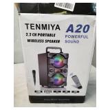 60W Bluetooth Speakers Portable Wireless Speaker with Double Subwoofer Heavy Bass, FM Radio, Microphone, Lights, Remote, EQ, Loud Stereo Sound System Speaker for Home Outdoor Party Camping