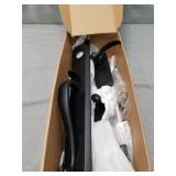 Ageless Iron Keep One-Piece Handleset with A Grip with Keep Plate and Tine Lever in Black Iron