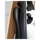 Ageless Iron Keep One-Piece Handleset with A Grip with Keep Plate and Tine Lever in Black Iron