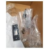 Ageless Iron Keep One-Piece Handleset with A Grip with Keep Plate and Tine Lever in Black Iron