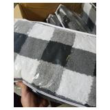 Carvapet 2-Piece Buffalo Plaid Rug Set